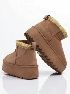 Krótkie buty a'la śniegowce damskie Nymeria