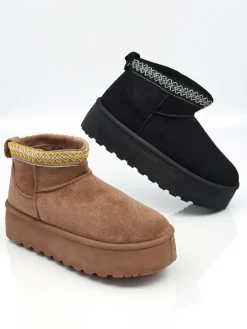 Krótkie buty a'la śniegowce damskie Nymeria