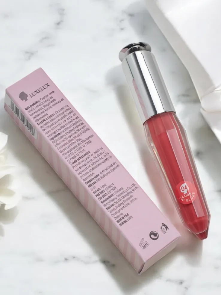 Luxelux Błyszczyk do ust kolor Coral Red 04 4,5g