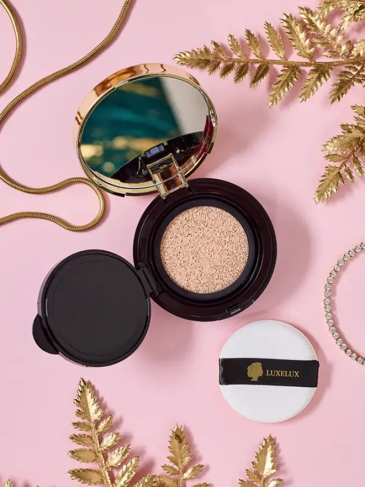 Luxelux Puder prasowany do twarzy w kamieniu z lusterkiem 15 g