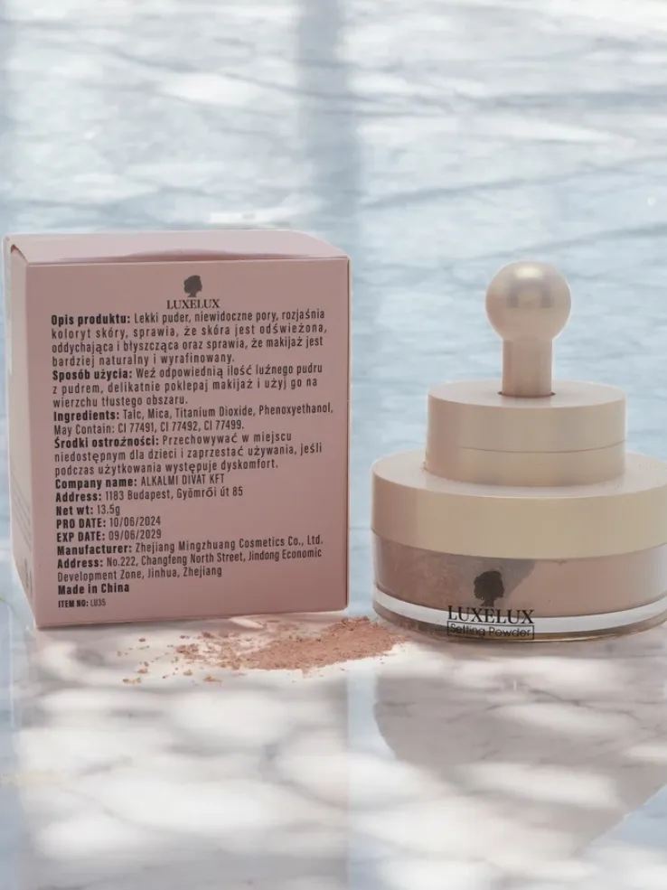 Luxelux Puder sypki z gąbeczką do twarzy 03 13,5 g