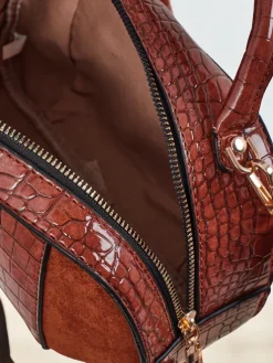 Mała damska torebka z eko skóry lakierowanej Lunar Space