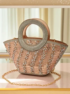 Mała torebka damska z cyrkoniami Sparkle Queen