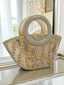 Mała torebka damska z cyrkoniami Sparkle Queen