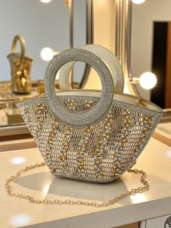 Mała torebka damska z cyrkoniami Sparkle Queen