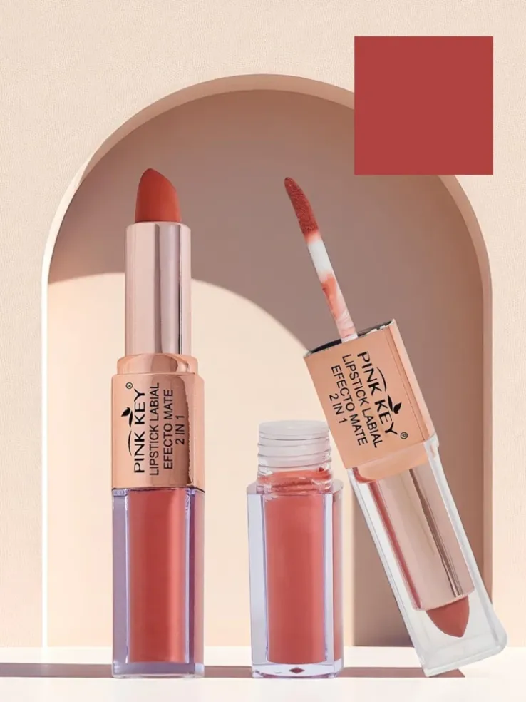 Matowa pomadka do ust w sztyfcie i w płynie 2w1 Strawberry Mousse