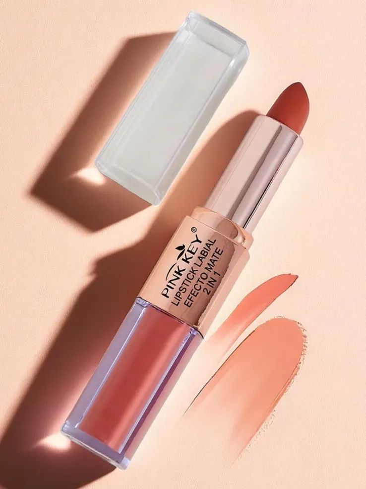 Matowa pomadka do ust w sztyfcie i w płynie 2w1 Strawberry Mousse