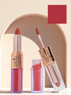 Matowa pomadka do ust w sztyfcie i w płynie 2w1 Cherry Mocha