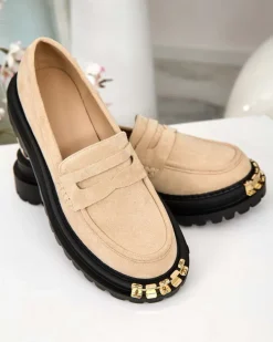 Moccasin Giulia Beżowy z Ekoskóry