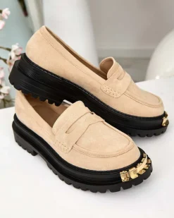 Moccasin Giulia Beżowy z Ekoskóry