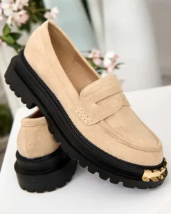 Moccasin Giulia Beżowy z Ekoskóry