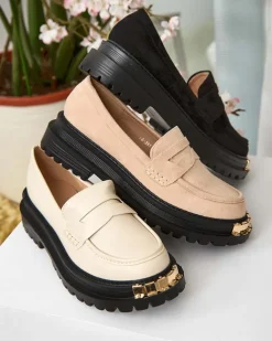 Moccasin Giulia Beżowy z Ekoskóry