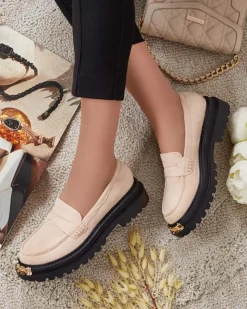 Moccasin Giulia Beżowy z Ekoskóry