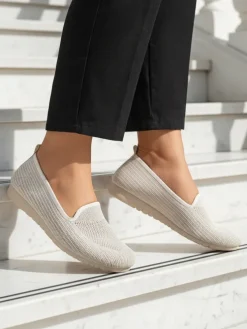 Moda Bella Beżowe Buty Damskie na Płaskim Obcasie