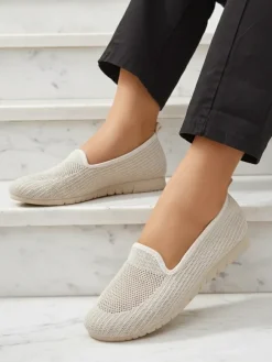 Moda Bella Beżowe Buty Damskie na Płaskim Obcasie