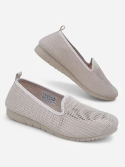 Moda Bella Beżowe Buty Damskie na Płaskim Obcasie