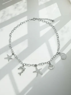 Naszyjnik Atena Charm Sea – złote amulety z motywami morskimi