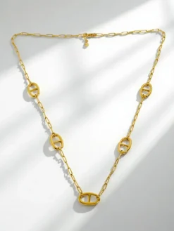 Naszyjnik Aurelia Milano z pozłacanego łańcuszka z antycznymi ogniwami
