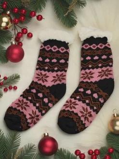 Ocieplane świąteczne damskie skarpetki WinterJoy