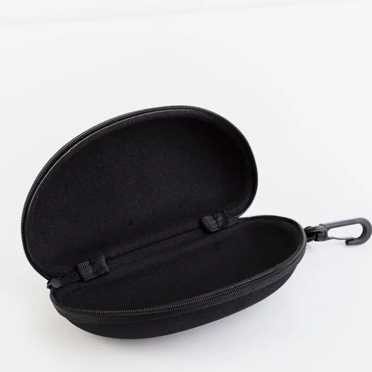 Okulary przeciwsłoneczne transparentne w czarnej oprawce - Okulary