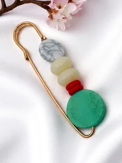 Ozdobna broszka damska z kamyczkami Gem Bloom