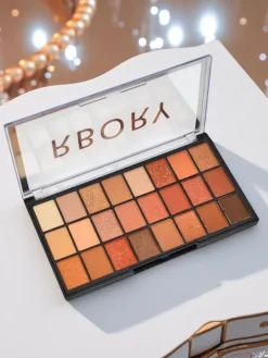 Paletka 24 cieni do powiek matowych i brokatowych Tea Mood