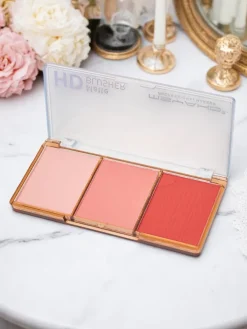 Paletka 3 odcieni matowego różu do policzków kolor Wine Rose