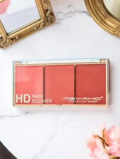 Paletka 3 odcieni matowego różu do policzków kolor Cool Rose