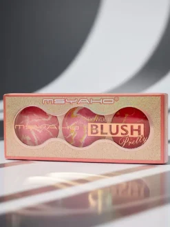 Paletka 3 odcieni rozświetlającego różu do policzków kolor Desert Rose