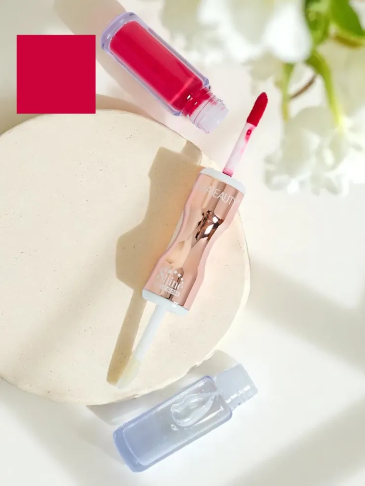 Pomadka do ust i bezbarwny błyszczyk 2w1 See Fuchsia