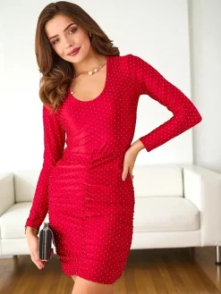 Royalfashion Krótka spódnica damska z cyrkoniami