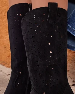 Royalfashion Ażurowe botki na słupku Evolle