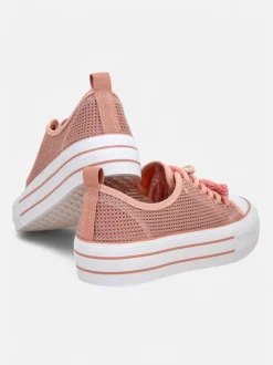 Royalfashion Ażurowe damskie trampki z ozdobami Osdo