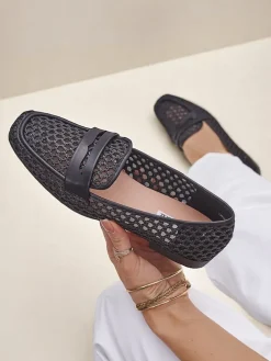 Royalfashion Ażurowe damskie mokasyny Azuros