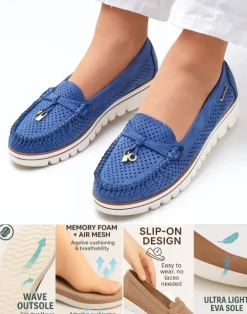 Royalfashion Ażurowe damskie mokasyny Elissas