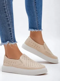 Royalfashion Ażurowe damskie sportowe półbuty sznurowane Vaned