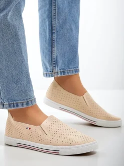 Royalfashion Ażurowe damskie półbuty slip on Vielles