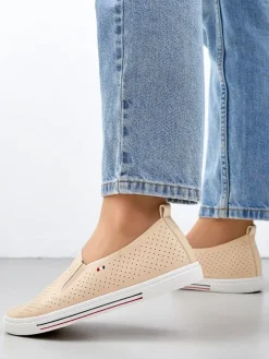 Royalfashion Ażurowe damskie półbuty slip on Vielles