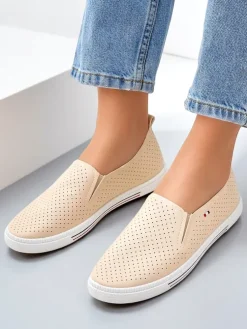 Royalfashion Ażurowe damskie półbuty slip on Vielles