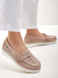 Royalfashion Ażurowe damskie mokasyny Elissas