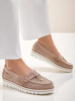 Royalfashion Ażurowe damskie mokasyny Elissas