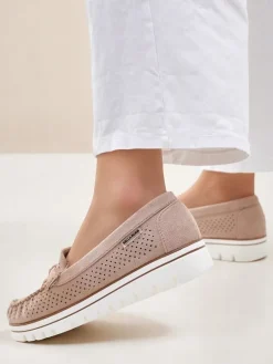 Royalfashion Ażurowe damskie mokasyny Elissas