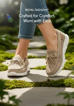 Royalfashion Ażurowe damskie mokasyny Elissas