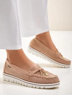 Royalfashion Ażurowe damskie mokasyny Elissas