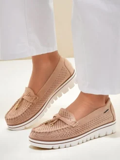 Royalfashion Ażurowe damskie mokasyny Elissas