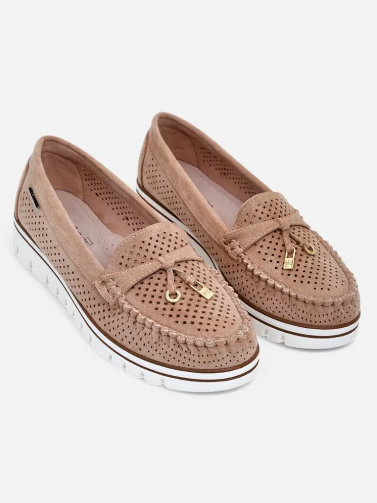 Royalfashion Ażurowe damskie mokasyny Elissas