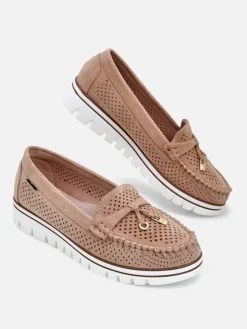 Royalfashion Ażurowe damskie mokasyny Elissas