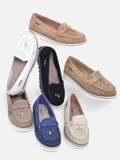 Royalfashion Ażurowe damskie mokasyny Elissas