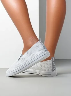 Royalfashion Ażurowe damskie półbuty slip on Eppes