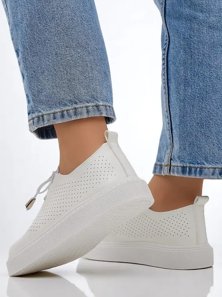 Royalfashion Ażurowe damskie sportowe półbuty sznurowane Vaned